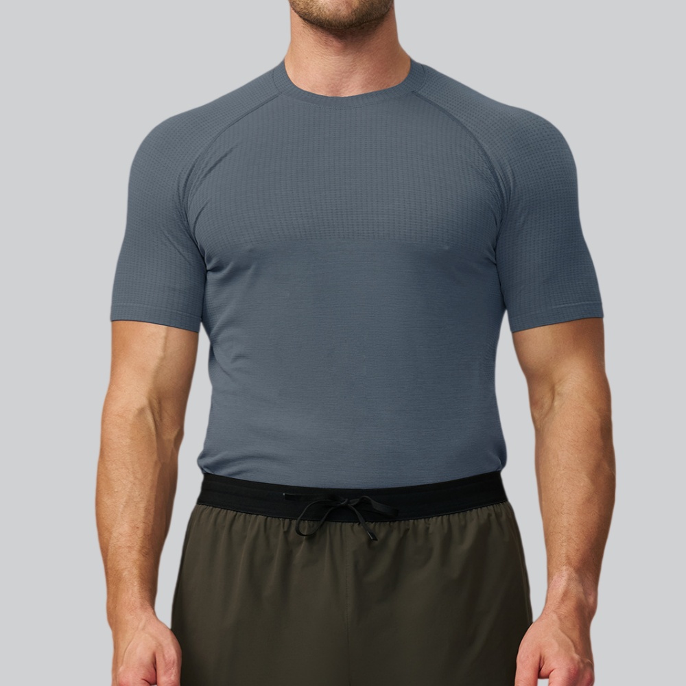 Sports Equipment Logo - Heren sport-T-shirt in effen kleur Gymtraining