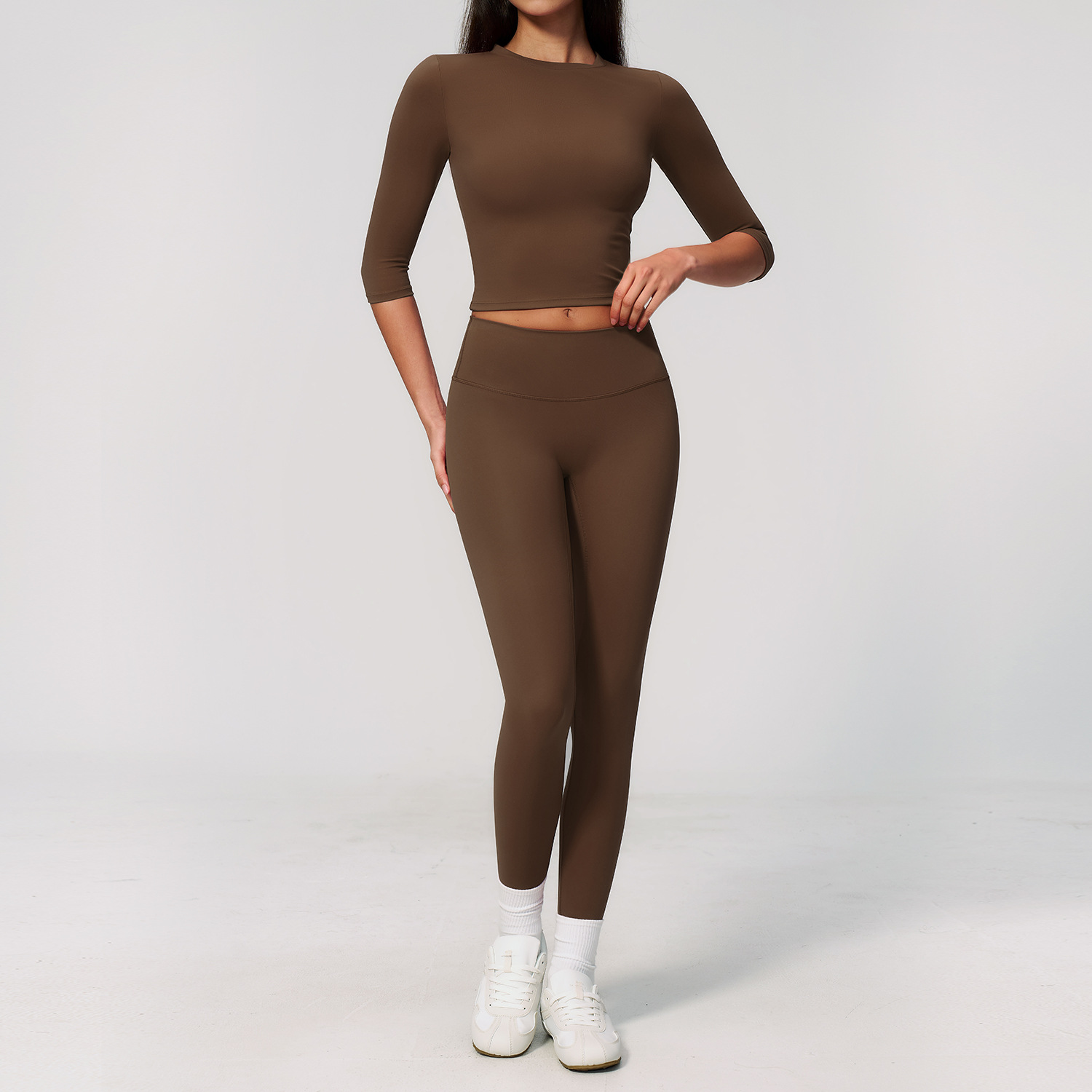 Sports Equipment Logo - Yogapak 2-delig sportset, sneldrogend gymset, dames