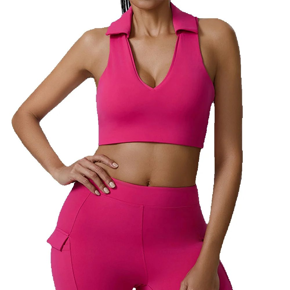 Sports Equipment Logo - JUREN Dames Sportondergoed Kraag Yoga Top