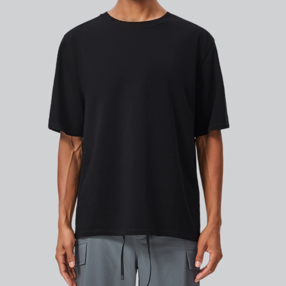 Heren T-shirt in effen kleur v - Sports Equipment Logo recensie en prijs