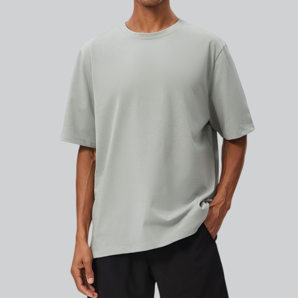 Heren T-shirt in effen kleur v - Sports Equipment Logo recensie en prijs