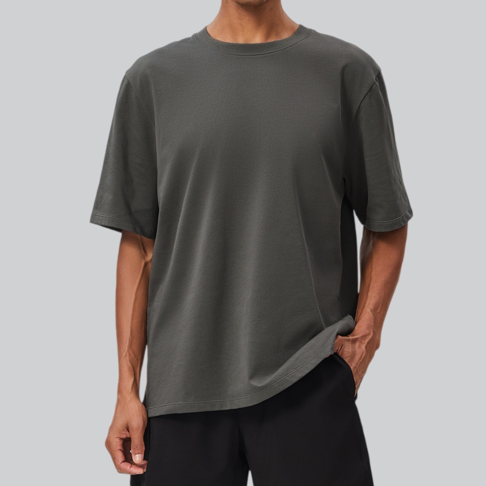 Heren T-shirt in effen kleur v - Sports Equipment Logo recensie en prijs