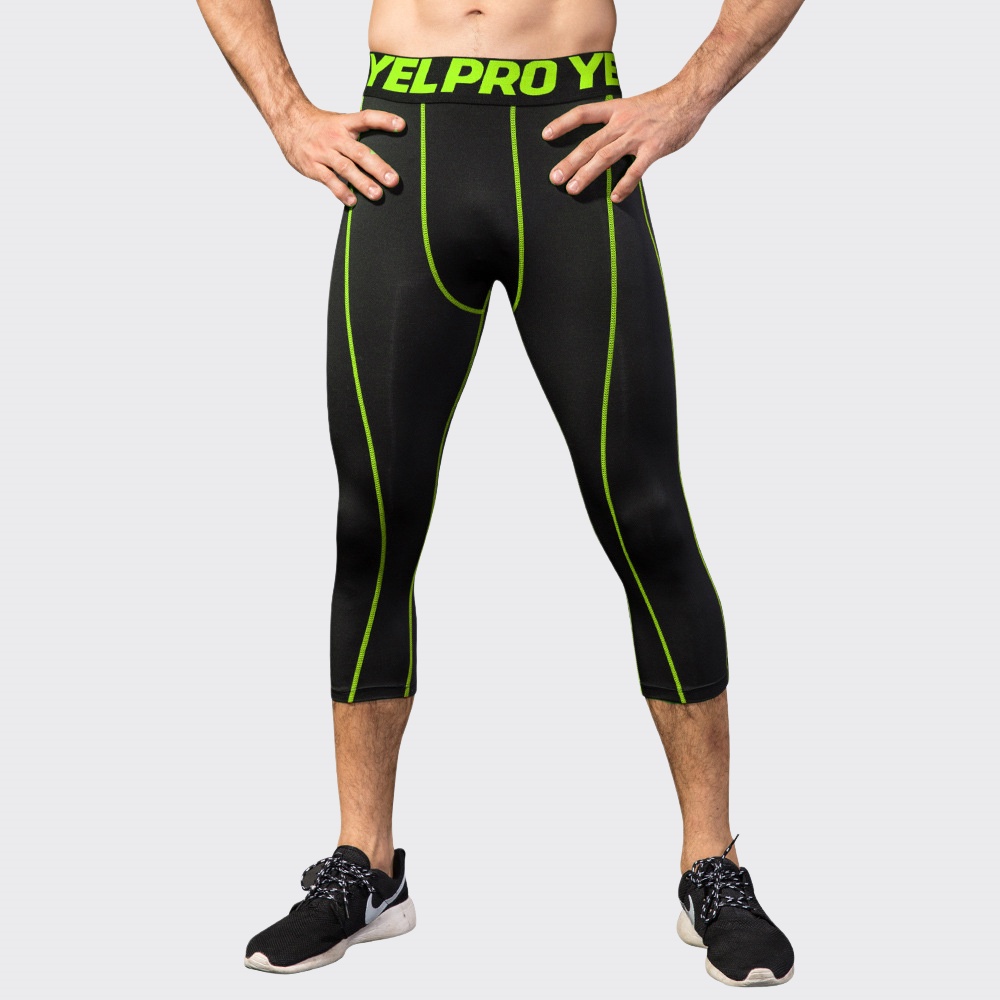 Heren compressie fitnessleggin - Sports Equipment Logo recensie en prijs