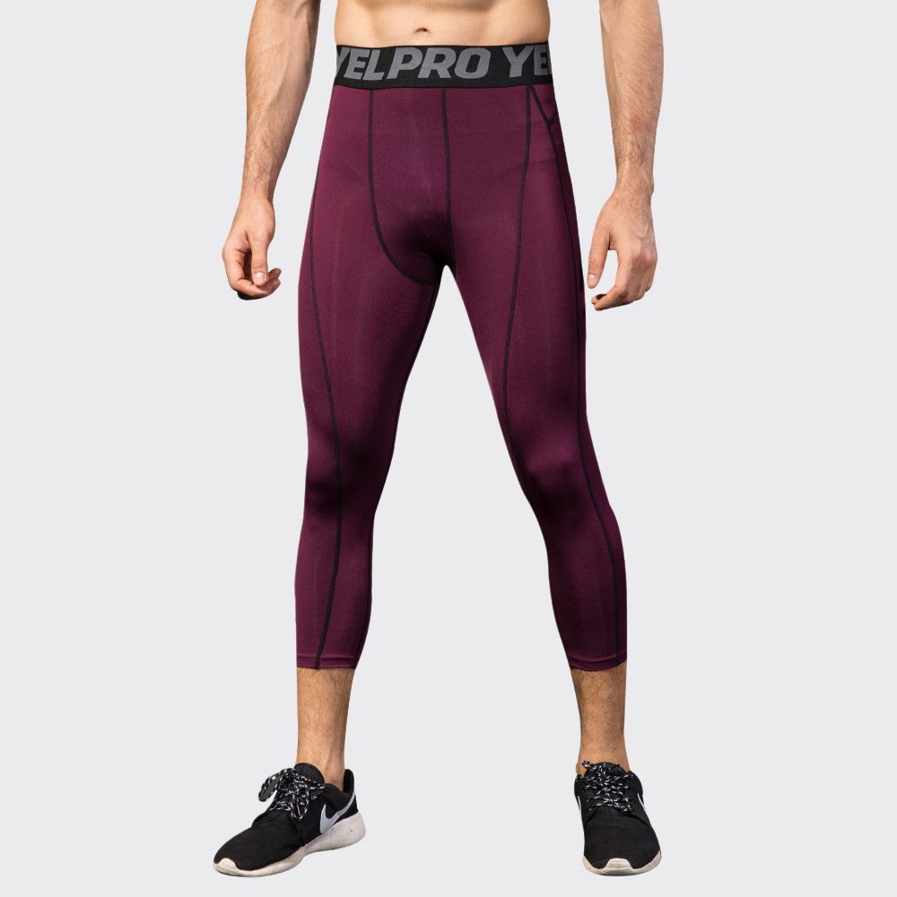 Heren compressie fitnessleggin - Sports Equipment Logo recensie en prijs